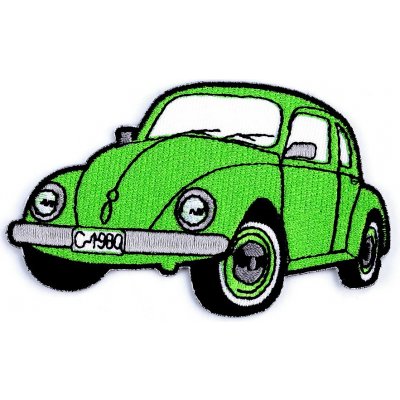 nažehlovačka - dopravní prostředky II. barva: zelený brouk – Zboží Mobilmania