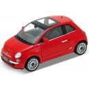 Welly 2007 Fiat 500 A4 červený 1:24