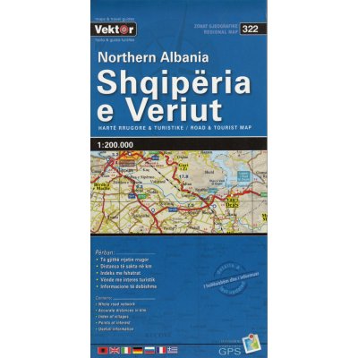 Albánie Sever Albania North mapa 1:200t – Hledejceny.cz