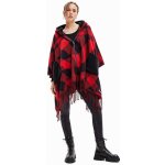 Desigual dámské kostkované pončo Checkys Arenal/Zipper černo-červené – Hledejceny.cz