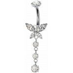 Šperky4U Piercing do pupíku motýlek TIT1595 – Hledejceny.cz
