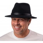 Fiebig since 1903 Cestovní klobouk vlněný černý s koženou stuhou širák – Zboží Dáma Fiebig since 1903 Cestovní klobouk vlněný černý s koženou stuhou širák – Zboží Dáma