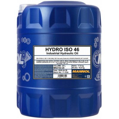 Mannol Hydro ISO 46 20 l – Zboží Mobilmania