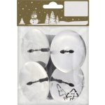 Bodce na svíčky kovové Ø 6 cm stříbrné 4 ks – Zboží Mobilmania