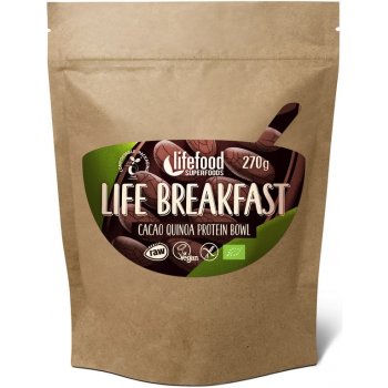 Lifefood Life Breakfast - Kakaová proteinová kaše s quinoou a skořicí BIO RAW 270 g