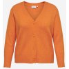 Dámský svetr a pulovr ONLY dámský kardigan CARMAKOMA Hazel Oranžový