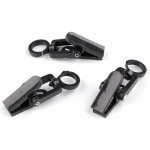 Žabky na záclony plastové s háčkem - černá (10 ks) – Zboží Dáma