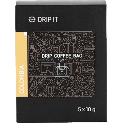 Drip It Káva na cesty ve filtru Colombia Supremo 5 x 10 g