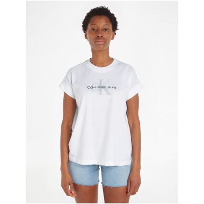 Calvin Klein Jeans tričko Bílé – Zboží Mobilmania