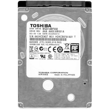 Toshiba 320GB, 2,5", SATAII, 5400RPM, 8MB, MQ01ABF032