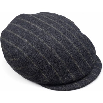 Fiebig Headwear since 1903 Pánská zimní bekovka s kašmírem tmavě šedá proužkovaná – Hledejceny.cz