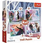 Trefl Frozen 2 Ledové království v magickém lese 4v1 35 48 54 70 dílků – Hledejceny.cz