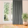Záclona HOMEDE Závěs MILANA klasický flex 7,5 cm s dvojitým záhybem šedý, velikost 560x300