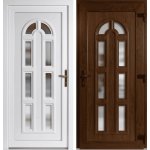 OknaDvereNaMiru.cz Vchodové plastové dveře Linda zlatý dub / bílá pravé otevírání ven 105 x 205 cm – Zboží Mobilmania