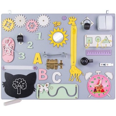 montessori Activity board pro holčičku - 50x37,5 – Zboží Mobilmania