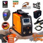 PanterMax MMA200LCD + Kabely 2m + Kukla + Plastový Kufr + Elektrody 2.5kg PMMMA200LCD_S04 – Zbozi.Blesk.cz