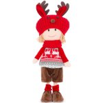 MagicHome Dekorace Chlapec s červeno-šedou čepicí 42 cm ST8091333 – Hledejceny.cz