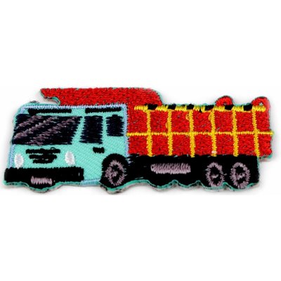 Nažehlovačka dopravní prostředky, malé, 10 červená náklaďák – Zboží Mobilmania