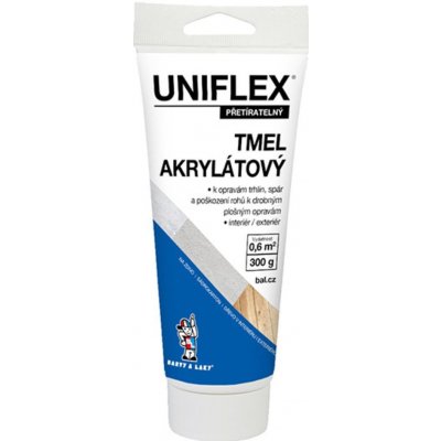 Uniflex akrylový tmel na sádrokarton, zdivo a dřevo (tuba) 300 g – Zboží Mobilmania