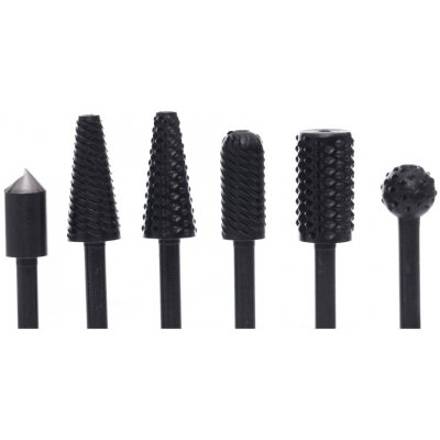 Rotační rašple, frézy HSS na kov či dřevo, sada 6 ks, Tagred TA1136 – Zboží Dáma