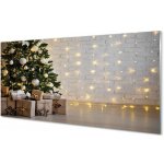 Obraz na skle Ozdoby na vánoční stromeček dárky 100x50 cm – Hledejceny.cz