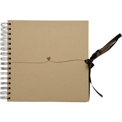 Fotoalbum Scrapbook 210x210mm kraft Srdce 945277 – Zboží Živě