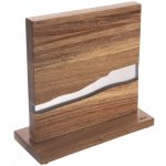 Stojan na nože akácie/resin oboustranný magnetický RIVER – Zboží Dáma