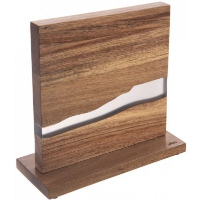 Stojan na nože akácie/resin oboustranný magnetický RIVER – Zboží Dáma