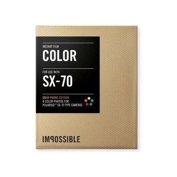 Impossible Color Film Polaroid SX-70/8ks Gold Frame