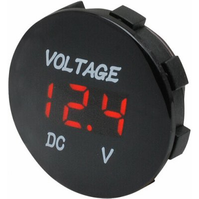Digitální voltmetr - červený displej / napájení 12 - 24 V | Zboží Auto