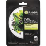 Garnier Pure Charcoal černá textilní maska s extraktem z mořských řas 28 g – Zbozi.Blesk.cz