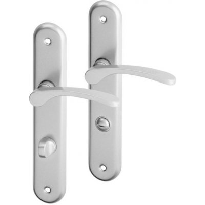 AC-T Servis VIOLA stříbrná - oválné štítové kování 72 mm – WC – – Sleviste.cz