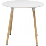 IDEA nábytek Kulatý UNO 80 cm buk kov bílá – Zboží Dáma