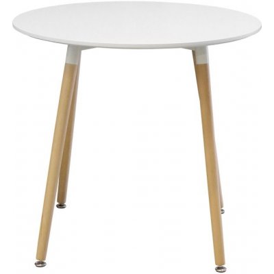 IDEA nábytek Kulatý UNO 80 cm buk kov bílá – Zboží Dáma