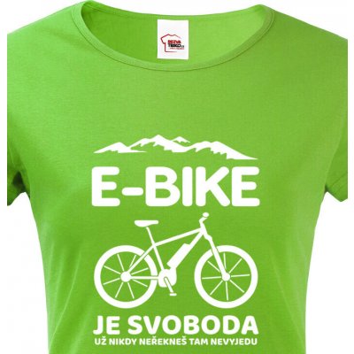 Dámské tričko E-bike Zelená – Sleviste.cz