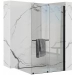Rea - Cortis posuvná sprchová zástěna 100x195cm, 6mm sklo, čiré sklo/černý profil, REA-K7740 – Hledejceny.cz