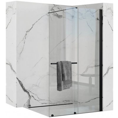 Rea - Cortis posuvná sprchová zástěna 100x195cm, 6mm sklo, čiré sklo/černý profil, REA-K7740 – Hledejceny.cz