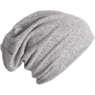 Pletená čepice beanie světle šedá žíhaná – Hledejceny.cz