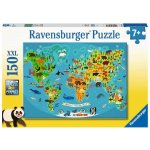 Ravensburger 132874 Zvířecí světová mapa 150 XXL dílků – Zboží Mobilmania