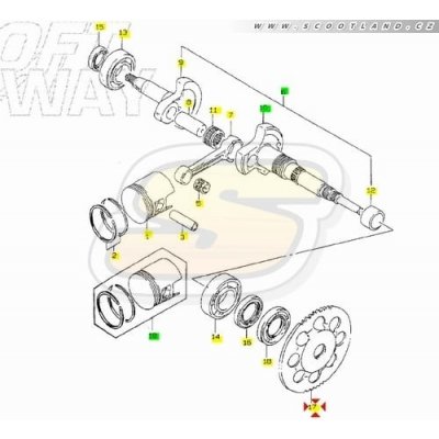 Suzuki Ozubené kolo startování Katana 1262237B01 | Zboží Auto