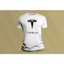 Sandratex Dětské bavlněné tričko Tesla 2 Bílá