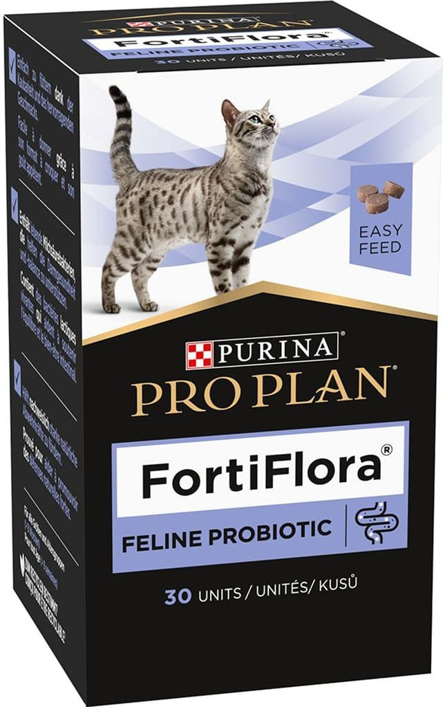 Pro Plan Veterinary Diets Feline FortiFlora Probiotické žvýkací kostky 30 tbl 15 g