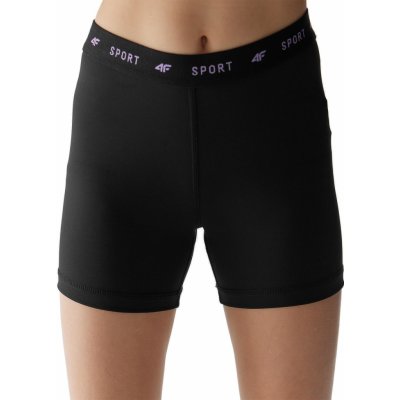 Dívčí tréninkové kraťasy 4F JUNIOR-SHORTS FNK-4FJWSS24TFSHF487-20S-DEEP BLACK – Zboží Dáma