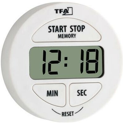 TFA minutka digitální se stopkami pr.5,5cm BÍ – Zboží Mobilmania
