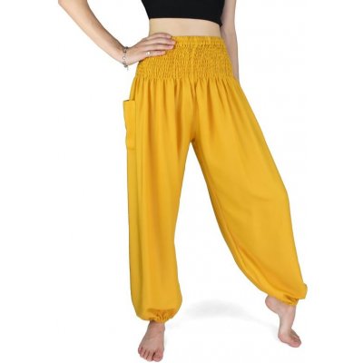 Kalhoty jóga SATJA žluté