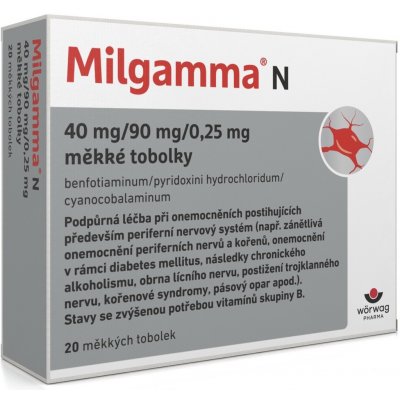 MILGAMMA N POR 40MG/90MG/0,25MG CPS MOL 20 – Zboží Mobilmania