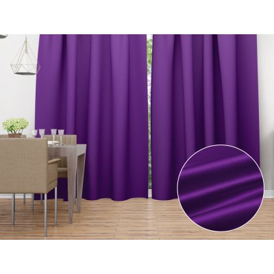 Biante Saténový závěs LUX-L044 Zářivě fialový 140x140 cm – Sleviste.cz