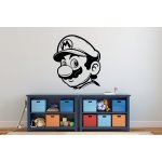 Lepy.cz Samolepka na zeď Super Mario rozměry 40x46cm, Tmavě červená – Zboží Mobilmania