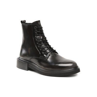 Calvin Klein kozačky Lace Up Boot HM0HM01028 černá – Zboží Mobilmania