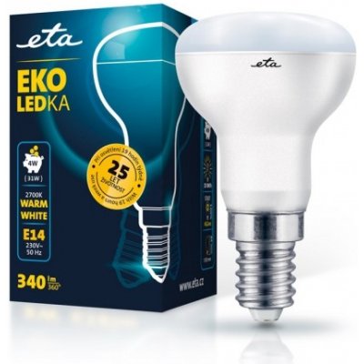 ETA EKO LEDka reflektor 4W, E14, teplá bílá ETAR50W4WW01 – Zbozi.Blesk.cz